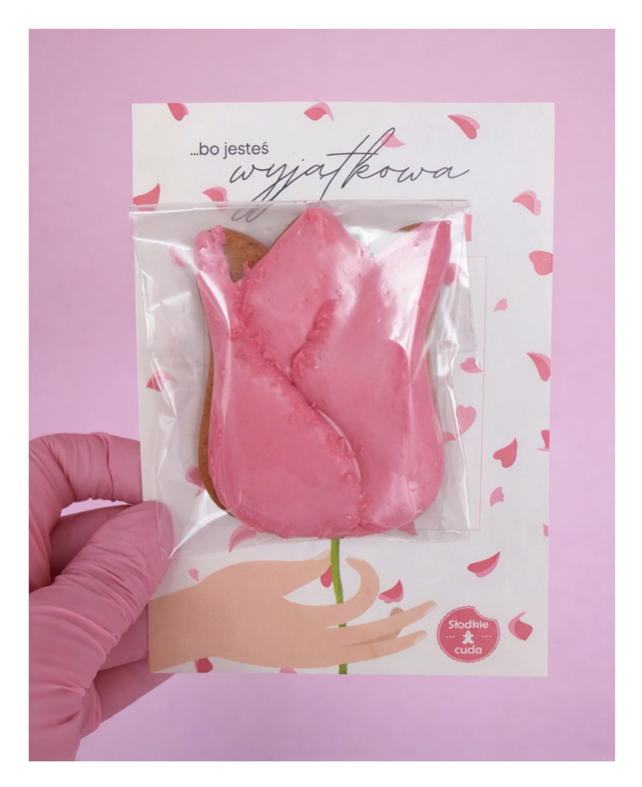 Kartka z kwiatkiem na Dzień Kobiet