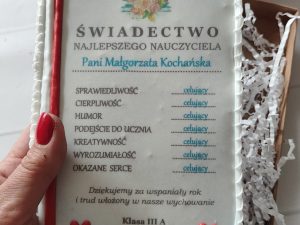 Słodkie Świadectwo z piernika dla nauczyciela